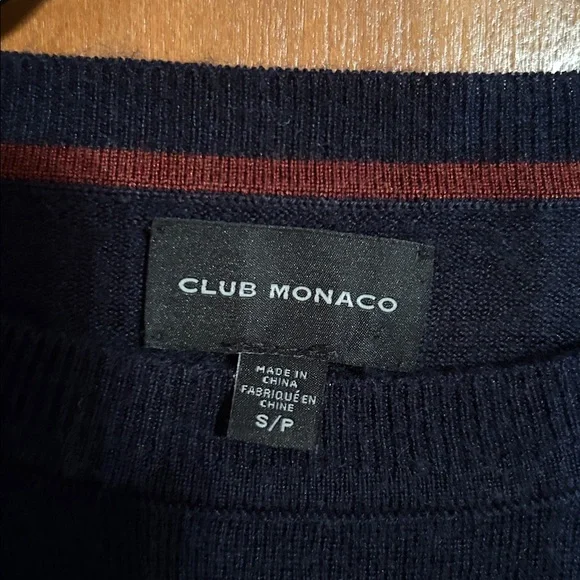 Men's Navy Sweater Club Monaco size small - Picture 3 of 9